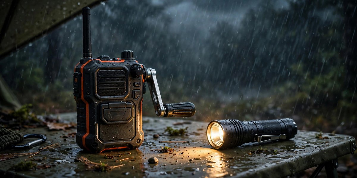 Emergency crank radio