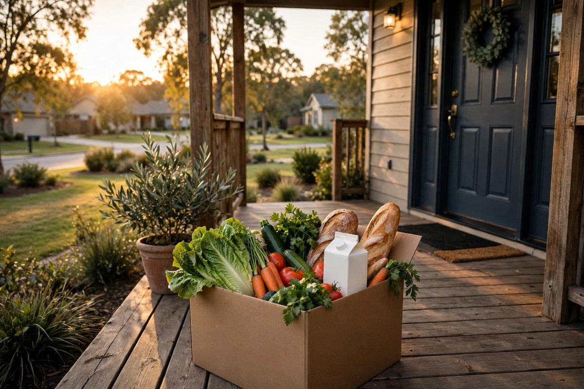 Groceries delivered to the front door