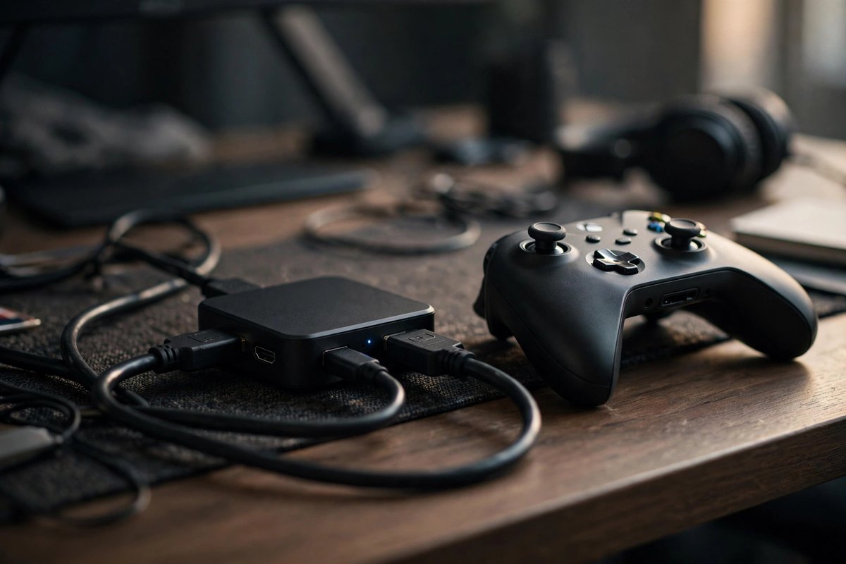 Elgato HD60 X capture card with HDMI cables and controller