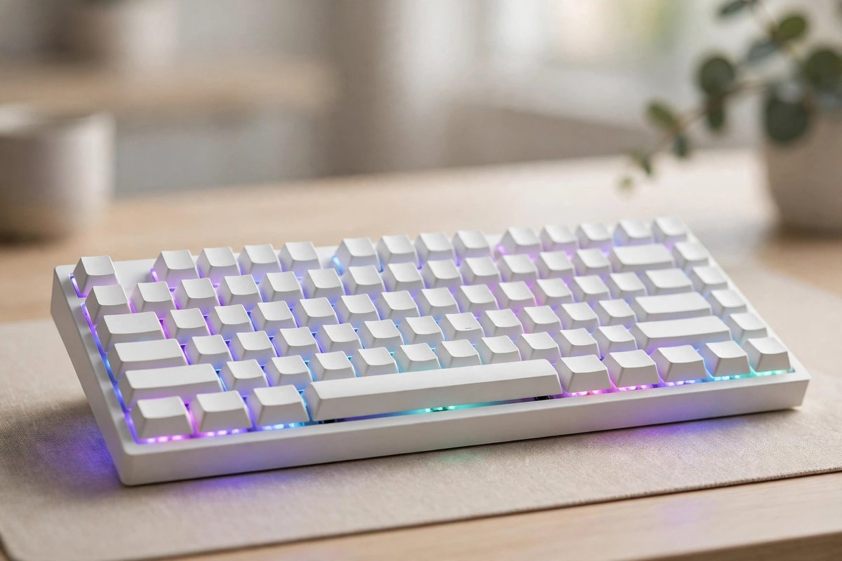 Razer Huntsman V3 Pro Mini 60 percent keyboard with RGB glow