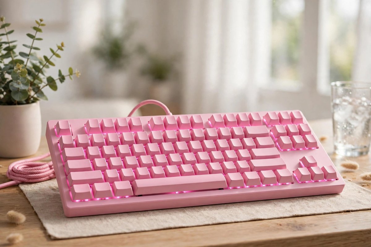 Razer BlackWidow V3 Quartz Pink full-size keyboard