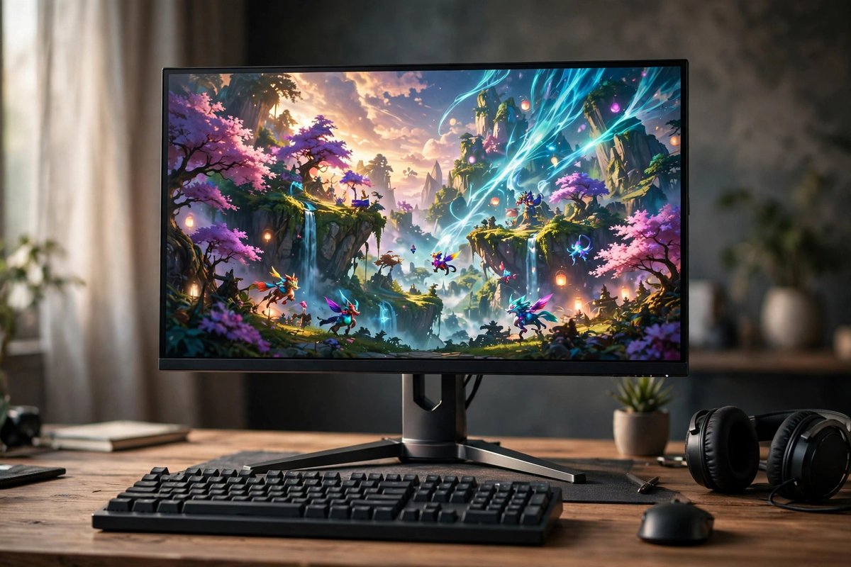Gaming setup — monitor and battle station