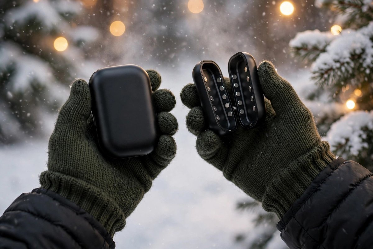 OCOOPA rechargeable hand warmers in gloved hands